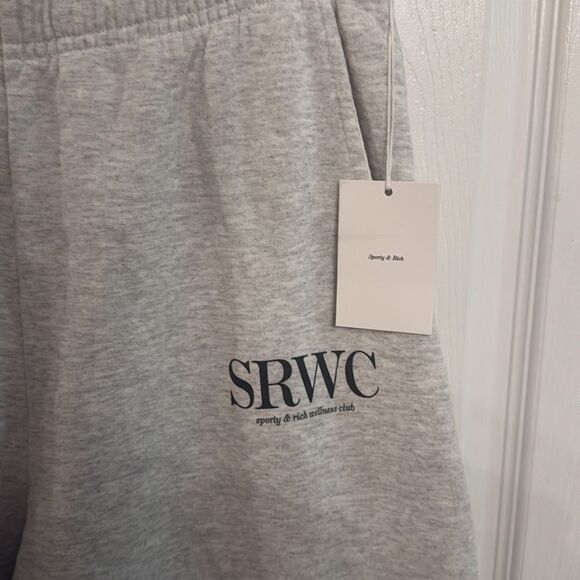 Sporty & Rich Upper East Side Sweatpant SRWC In Heather Gray Women's Size Small - Picture 6 of 8